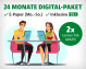 24 Monate Digital-Paket. E-Paper (Mo.-So.), inklusive M+. Nur 33,99 €/Monat. Zwei Personen an einem Tisch mit Tablets. 2x Lenovo Tab GRATIS. Jetzt bestellen!