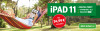 Mann entspannt in Hängematte und nutzt iPad 11 im Grünen. Angebot: Digitale Zeitung + iPad für 34,99 € im Monat.